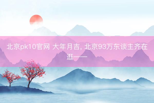 北京pk10官网 大年月吉， 北京93万东谈主齐在逛——